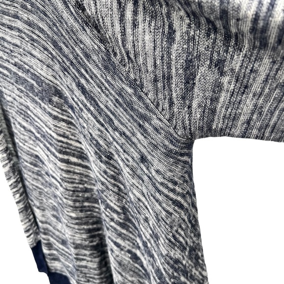 DKNY PURE BLUE AND WHITE OPEN KNIT CARDIGAN ASYMMETRICAL HEM SPACE DYE - Picture 11 of 15